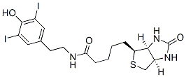 Structure of N-(4-hydroxy-3,5-diiodophenylethyl)biotin amide