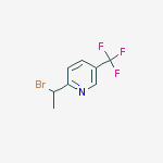 Structure of 2-(1-bromoethyl)-5-(trifluoromethyl)pyridine