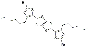 噻唑并[5,4-D]噻唑, 2,5-双(5-溴-3-己基-2-噻吩基)-结构式
