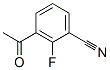 Structure of Benzonitrile,3-acetyl-2-fluoro-