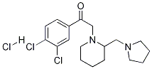 2-(3,4-Dichlorophenyl)-1-(2-(pyrrolidin-1-ylMethyl)piperidin-1-yl)ethanone hydrochloride结构式