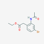 Structure of (2-Acetylamino-4-bromo-phenyl)-acetic acid ethyl ester