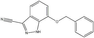 Structure of 1H-Indazole-3-carbonitrile, 7-(phenylmethoxy)-