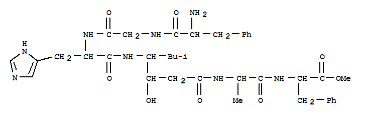 Structure of phenylalanyl-glycyl-histidyl-statyl-alanyl-phenylalanine methyl ester