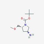Structure of (2S,4S)-TERT-BUTYL 4-AMINO-2-(METHOXYMETHYL)PYRROLIDINE-1-CARBOXYLATE