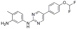 Structure of N1-(5-(4-(difluoromethoxy)phenyl)pyrimidin-2-yl)-4-methylbenzene-1,3-diamine