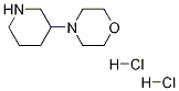 4-(3-Piperidinyl)morpholine dihydrochloride结构式