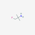 Structure of 1-fluoro-2-methyl-2-propanamine
