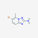 Structure of 6-bromo-5-methyl-[1,2,4]triazolo[1,5-a]pyridin-2-amine