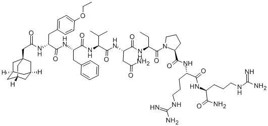 [ADAMANTANEACETYL1, O-ET-D-TYR2, VAL4, AMINOBUTYRYL6, ARG8,9]-VASOPRESSIN结构式