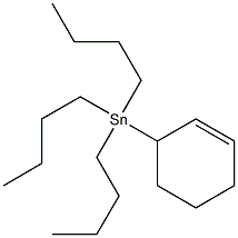 Structure of Stannane, tributyl-2-cyclohexen-1-yl-