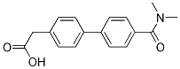 Structure of 2-[4-[4-(dimethylcarbamoyl)phenyl]phenyl]acetic acid