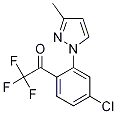 Structure of 1-[4-chloro-2-(3-methylpyrazol-1-yl)phenyl]-2,2,2-trifluoroethanone