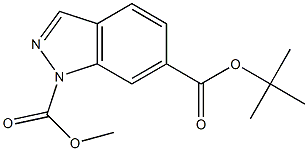 1-tert-Butyl 6-methyl 1H-indazole-1,6-dicarboxylate结构式