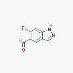 Chemical structure of 1H-Indazole-5-carboxaldehyde, 6-fluoro-
