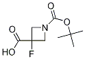Structure of 1-(TERT-BUTOXYCARBONYL)-3-FLUOROAZETIDINE-3-CARBOXYLIC ACID