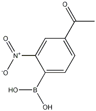 4-乙酰基-2-硝基苯硼酸结构式