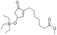 Structure of (+-)-methyl 7-[(3-triethylsilyloxy) 5-oxocyclopenten 1-yl]heptanoate
