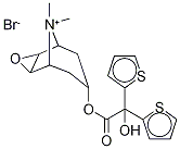 7-[2-Hydroxy(di-2-thienyl)acetoxy]-9-methyl-9-(2H3)methyl-3-oxa-9-azoniatricyclo[3.3.1.02,4]nonane bromide结构式
