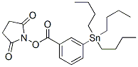 Structure of N-succinimidyl-3-(tri-n-butylstannyl)benzoate