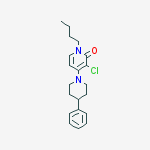 1-butyl-3-chloro-4-(4-phenylpiperidin-1-yl)pyridin-2-one结构式