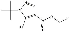 5-氯-1-叔丁基-1H-吡唑-4-羧酸乙酯结构式