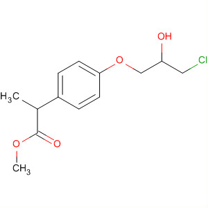 Structure of Benzenepropanoic acid, 4-(3-chloro-2-hydroxypropoxy)-, methyl ester