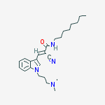 Structure of 2-Cyano-3-[1-[3-(dimethylamino)propyl]-1H-indol-3-yl]-N-octyl-2-propenamide