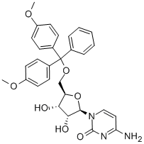Structure of 5-O-[Bis(4-methoxyphenyl)phenylmethyl]cytidine