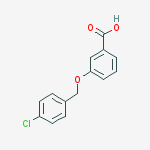 Structure of Benzoic acid, 3-[(4-chlorophenyl)methoxy]-