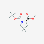 Structure of 5-o-tert-butyl 6-o-methyl (6s)-5-azaspiro[2.4]heptane-5,6-dicarboxylate
