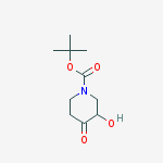 Structure of tert-butyl 3-hydroxy-4-oxopiperidine-1-carboxylate