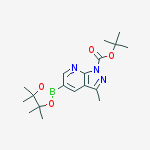 Structure of tert-butyl 3-Methyl-5-(4,4,5,5-tetraMethyl-1,3,2-dioxaborolan-2-yl)-1H-pyrazolo[3,4-b]pyridine-1-carboxylate