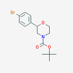 Structure of tert-butyl 2-(4-bromophenyl)morpholine-4-carboxylate