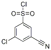 Structure of 3-chloro-5-cyanobenzene-1-sulfonyl chloride