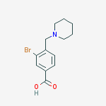 3-BROMO-4-(PIPERIDIN-1-YLMETHYL)BENZOIC ACID结构式