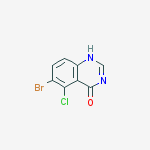 6-Bromo-5-chloro-4-quinazolinone结构式
