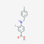 3-iodo-4-[(4-methylphenyl)methylamino]benzoic acid结构式