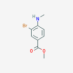 Methyl 3-bromo-4-(methylamino)benzoate结构式