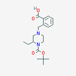 1-(2-CARBOXYPHENYLMETHYL)-3-ETHYL-4-BOC PIPERAZINE结构式