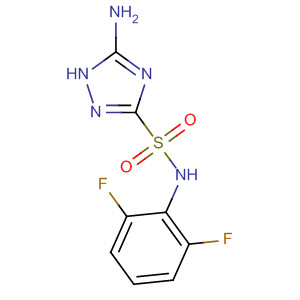 Structure of 1H-1,2,4-Triazole-3-sulfonamide, 5-amino-N-(2,6-difluorophenyl)-