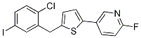 Structure of 5-[5-[(2-Chloro-5-iodophenyl)methyl]-2-thienyl]-2-fluoropyridine