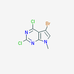 Structure of 5-Bromo-2,4-dichloro-7-methyl-7H-pyrrolo[2,3-d]pyrimidine