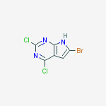Structure of 6-BROMO-2,4-DICHLORO-7H-PYRROLO[2,3-D]PYRIMIDINE