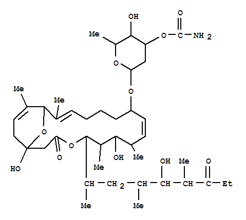 Structure of VenturicidinB, 17-hydroxy-, 3'-carbamate