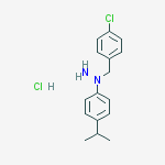 Structure of 1-(4-CHLOROBENZYL)-1-[4-(ISOPROPYL)PHENYL]HYDRAZINE, HYDROCHLORIDE