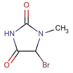Structure of 2,4-Imidazolidinedione, 5-bromo-1-methyl-