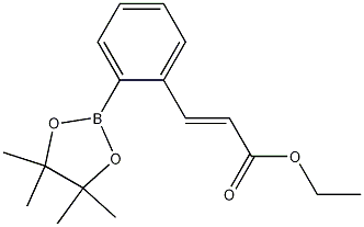 Structure of (E)-Ethyl 3-(2-(4,4,5,5-tetramethyl-1,3,2-dioxaborolan-2-yl)phenyl)acrylate