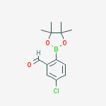 4-Chloro-2-formylphenylboronic acid, pinacol ester结构式