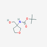 Structure of TERT-BUTYL 3-(HYDROXYMETHYL)TETRAHYDROFURAN-3-YLCARBAMATE